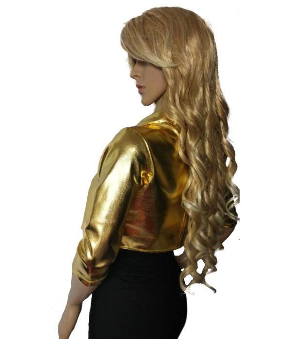 F.GIRTH short jacket gold leather look