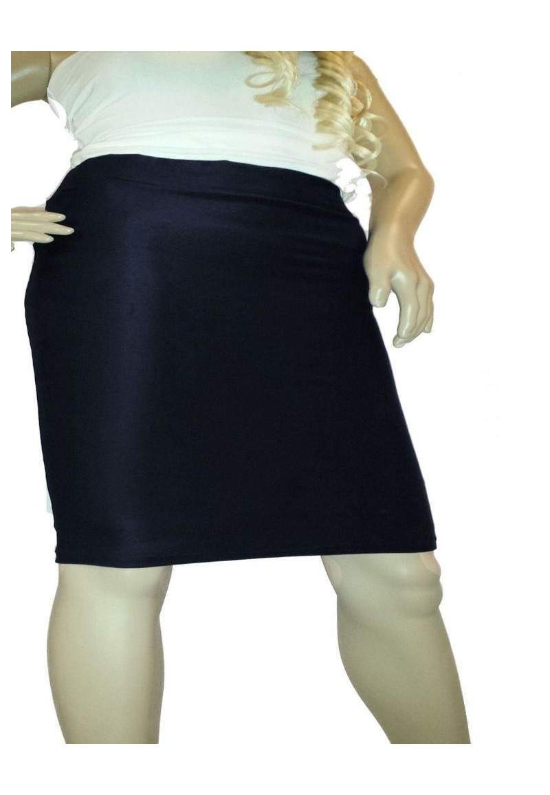 Blue Pencil Skirt Stretch Sizes 44 - 52 Lengths 25cm - 60cm - 