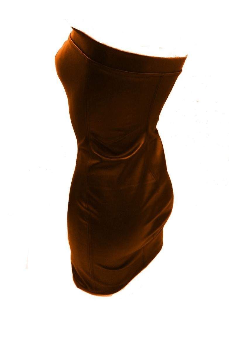 Super soft faux leather dress orange size 32 - 60 in Germany pr... -