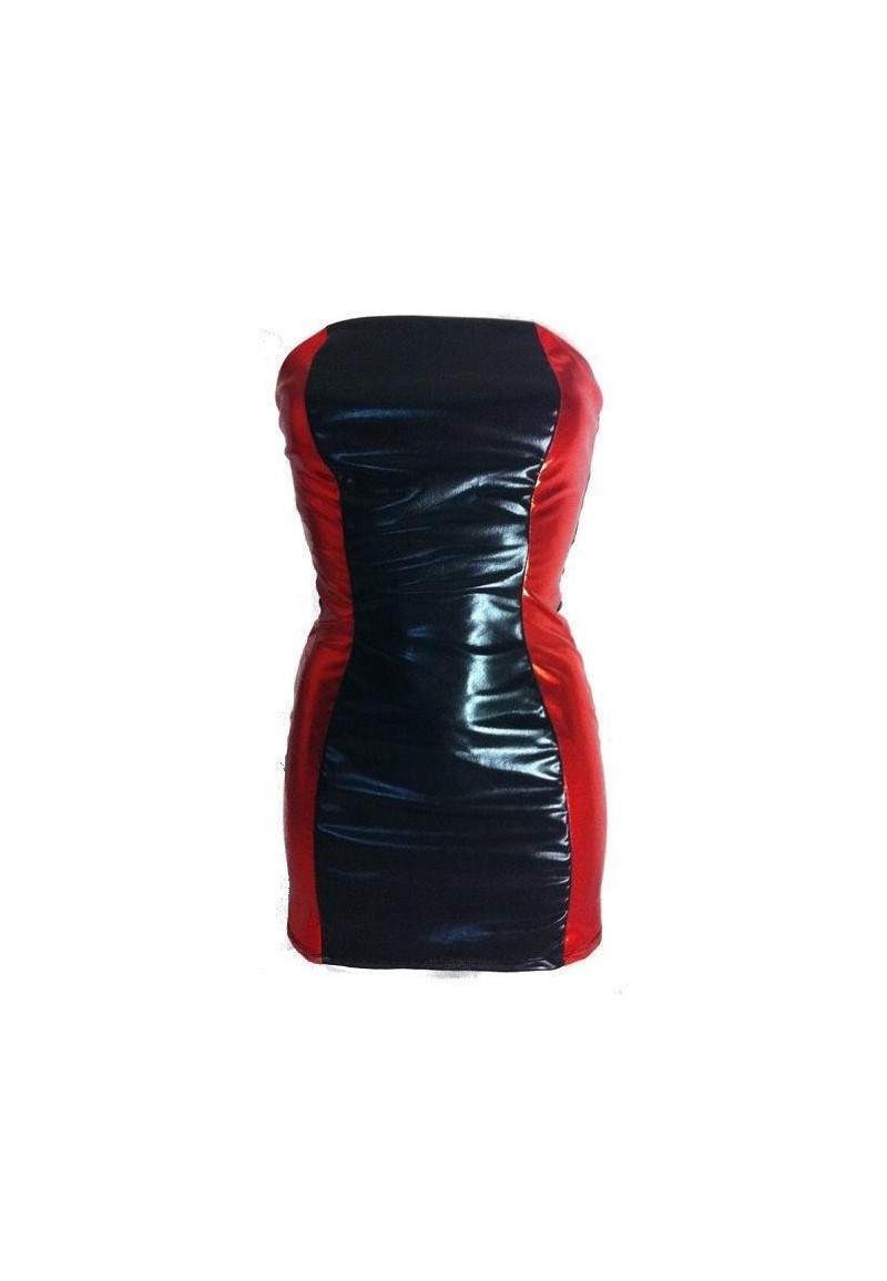 BANDEAU dress black red produced in Germany -