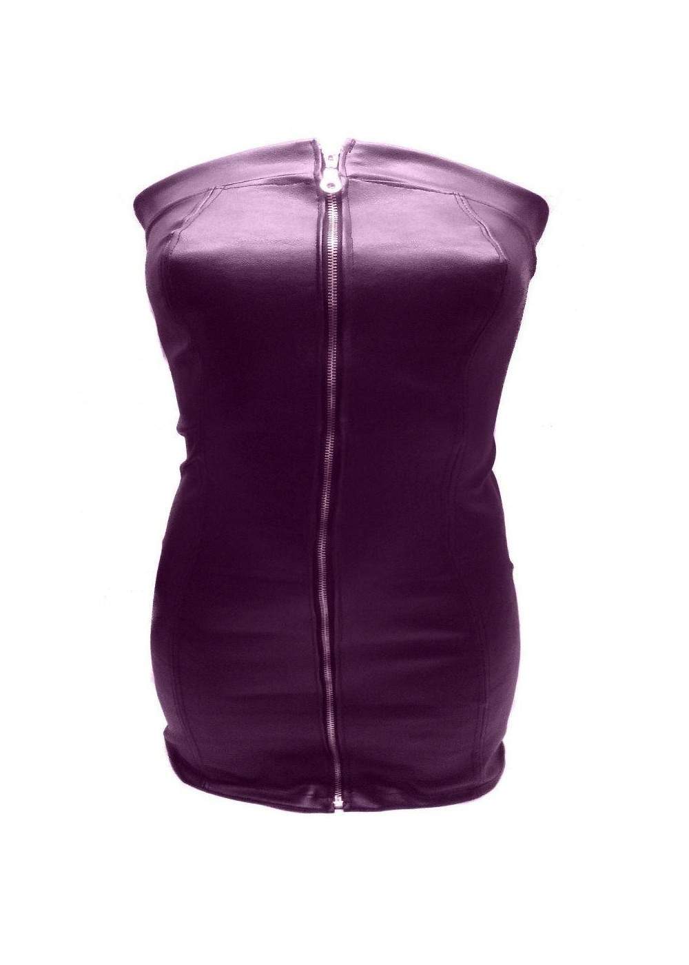 Designer Softleather Dress purple size L - XXL (44 - 52)