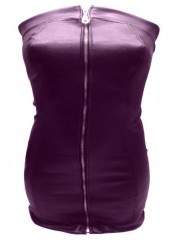 Designer leather dress purple size L - XXL (44 - 52) - 
