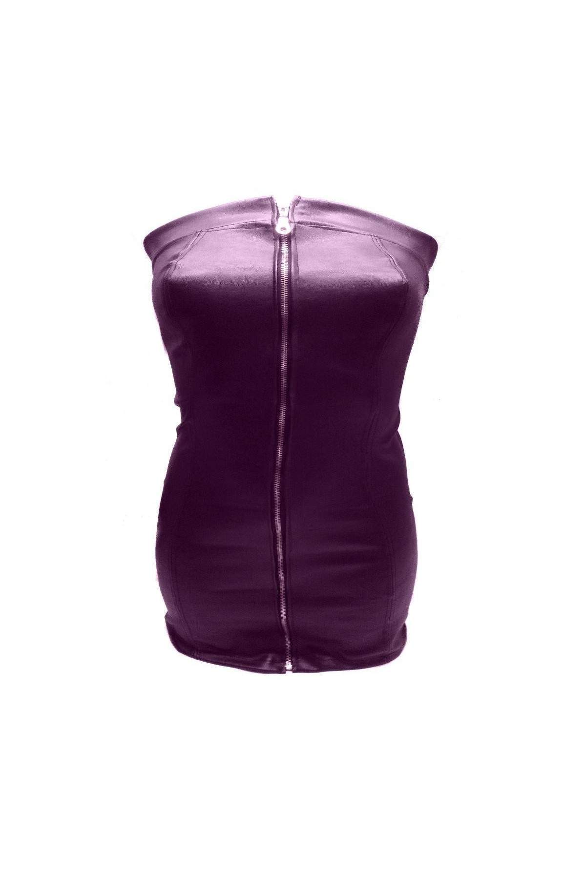 Designer Softleder Kleid lila Größe L - XXL (44 - 52) ab 35,00 € - 