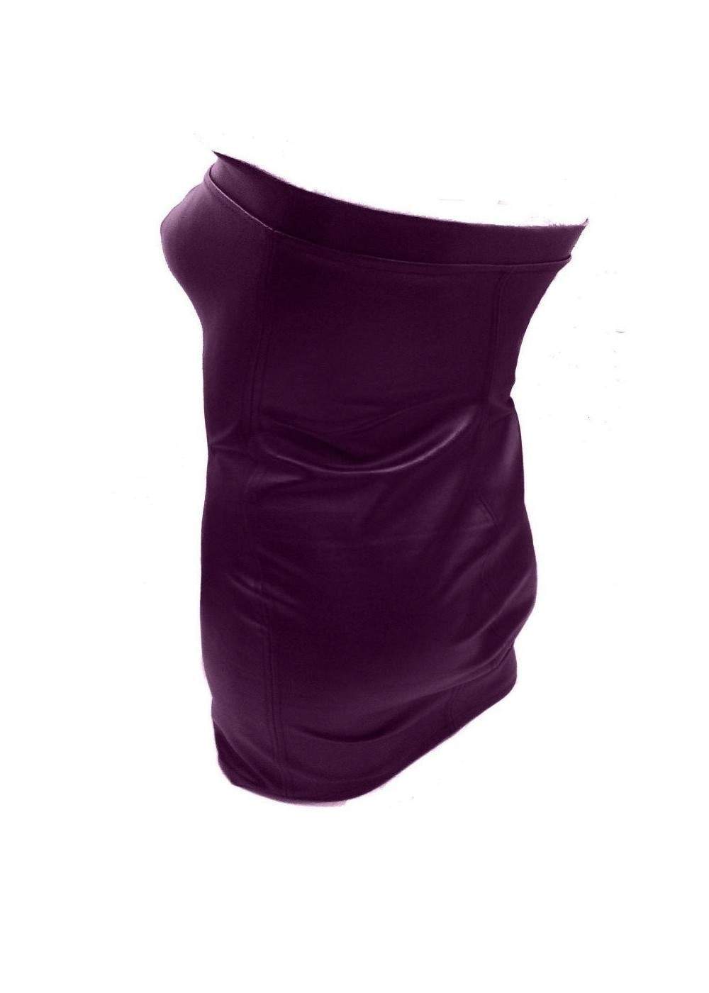 Vestido de cuero suave de diseño en color púrpura talla L - XXL (44... - Deutsche Produktion