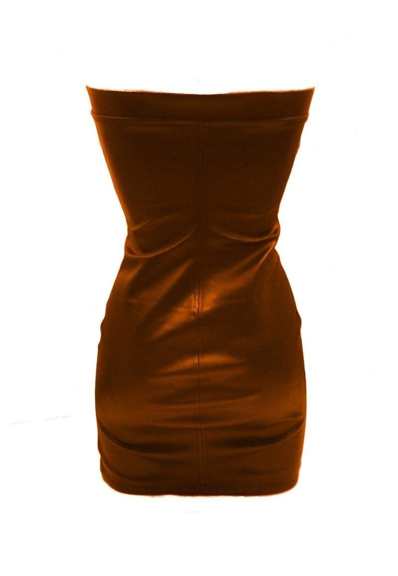 Super soft faux leather dress orange size 32 - 60 in Germany pr... -