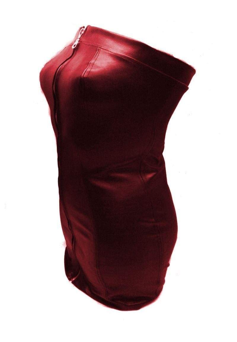 Red plus size dress produced in Germany -