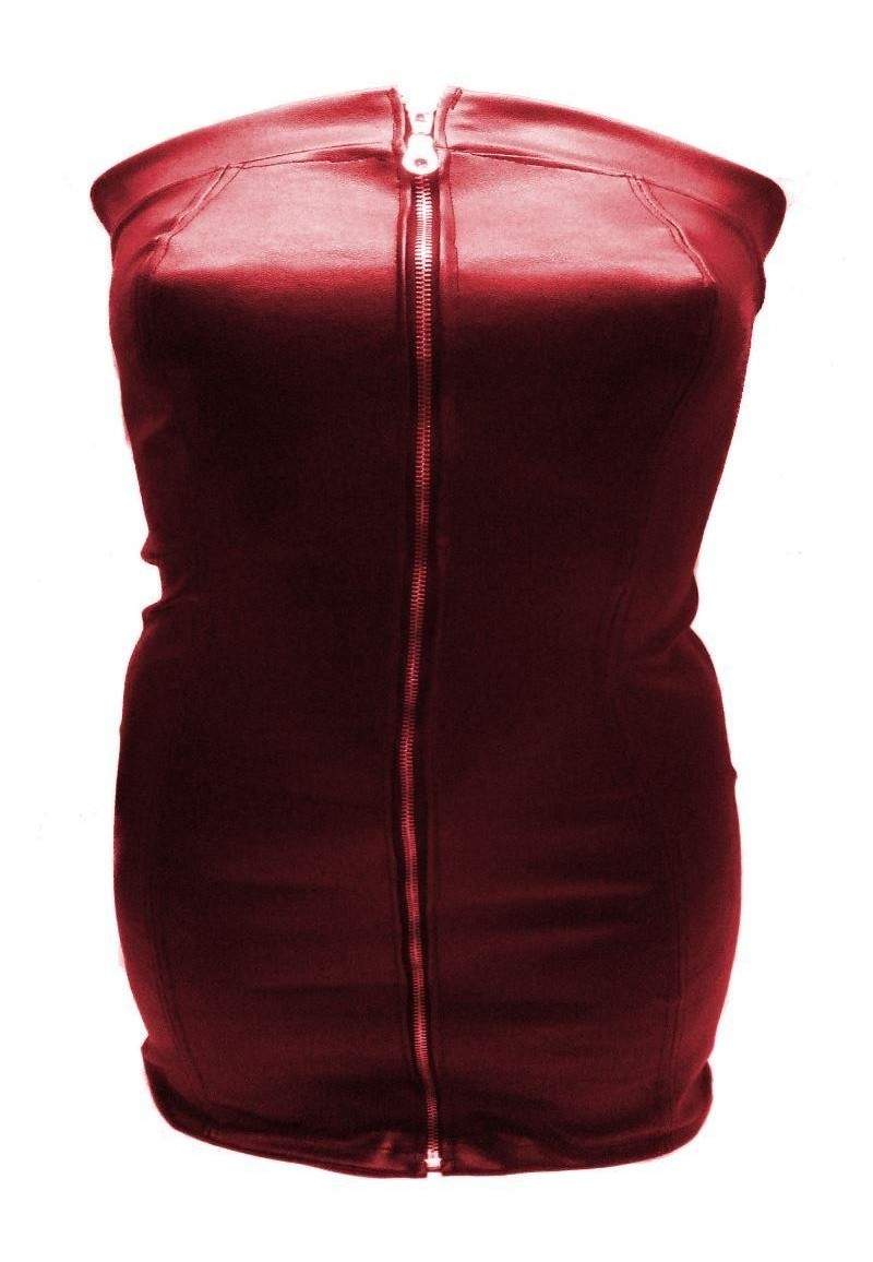 Red plus size dress produced in Germany -