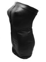 Extravagantes Designer Leder Kleid schwarz Größe L - XXL (44 - 52) - 