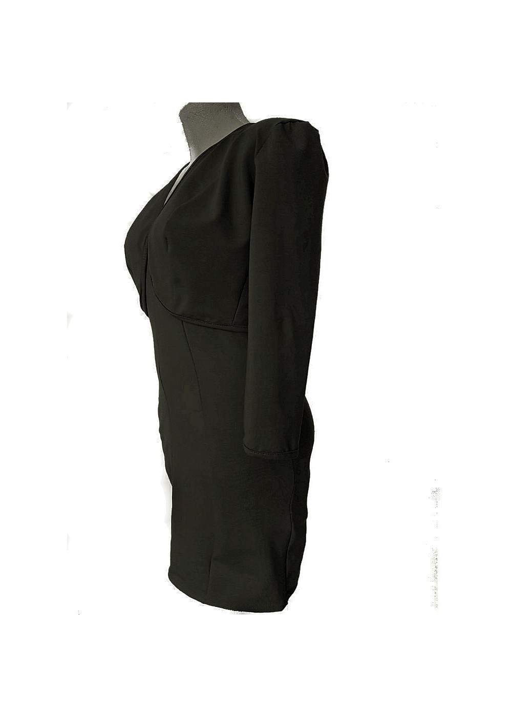 Black short jacket and cocktail dress cotton stretch - Rabatt