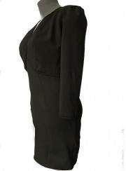 Black short jacket and cocktail dress cotton stretch - 