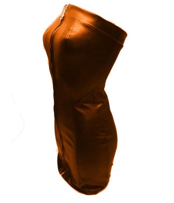 Vestido de cuero súper suave de color naranja Tallas 34 - 52 - Jetzt noch mehr sparen