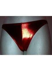 black week Save 15% Leather-look red thong - 