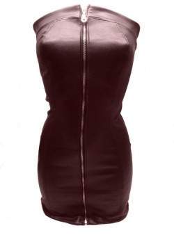Very soft leather dress brown