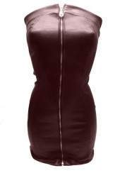 Very soft leather dress brown - Rabatt