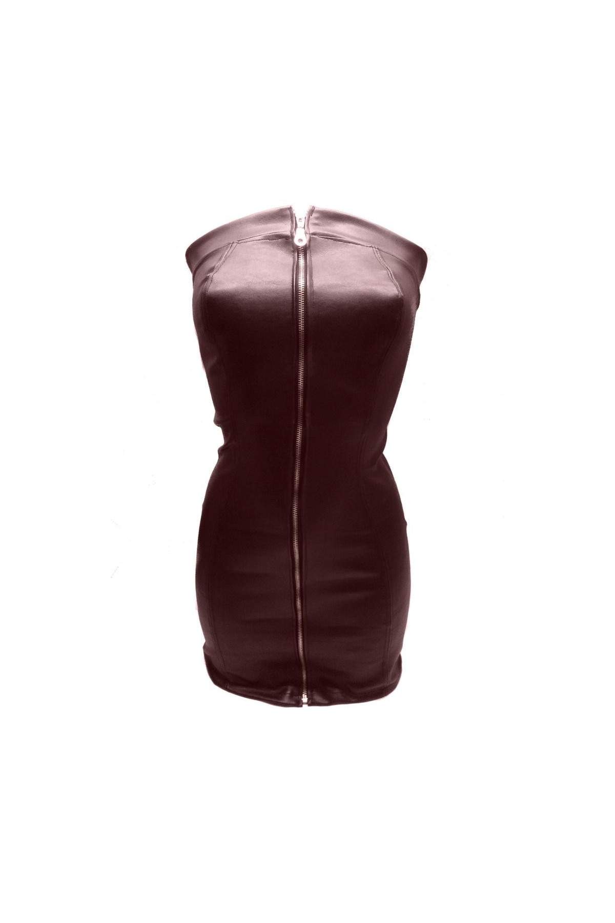 Very soft leather dress brown - Rabatt