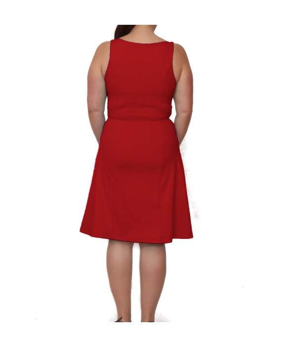bargain Red strap dress with V-neck - Jetzt noch mehr sparen