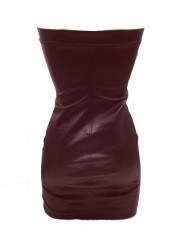 Kauf auf Rechnung Sehr softes Leder Kleid braun Größen 34 - 52 Spar... - 