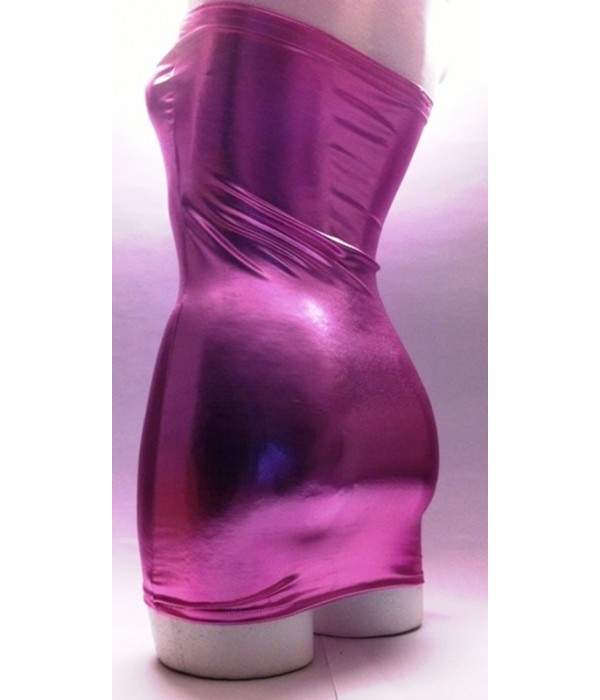 bargain Leather Look Pink Bandeau Dress - Jetzt noch mehr sparen