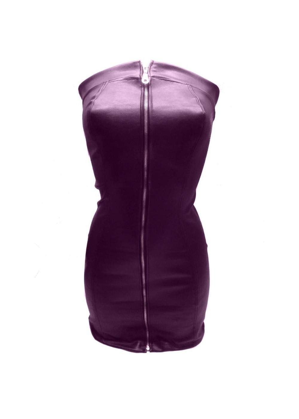 Super soft leather dress purple - 