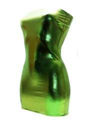 Leather Look Bandeau Dress Green - Jetzt noch mehr sparen