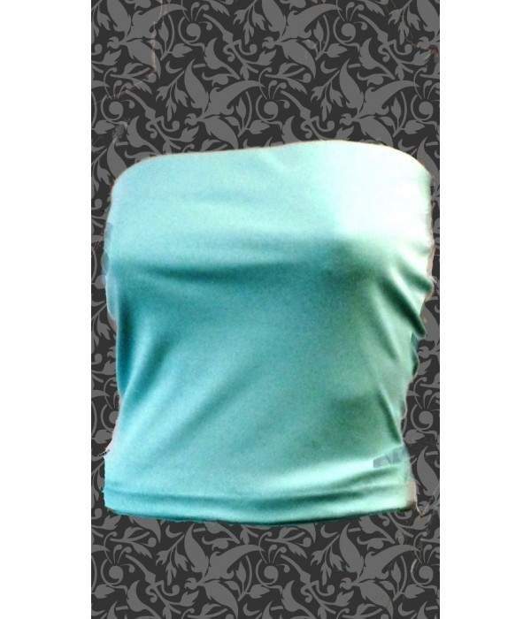 Bandeau-Top Turquoise Stretch