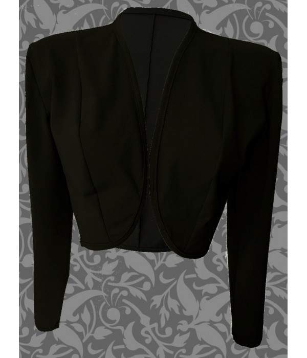bargain Sizes 34 - 52 Magdeburg black cotton stretch short jacket - Jetzt noch mehr sparen