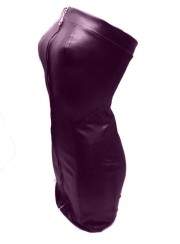 Super soft leather dress purple - Rabatt