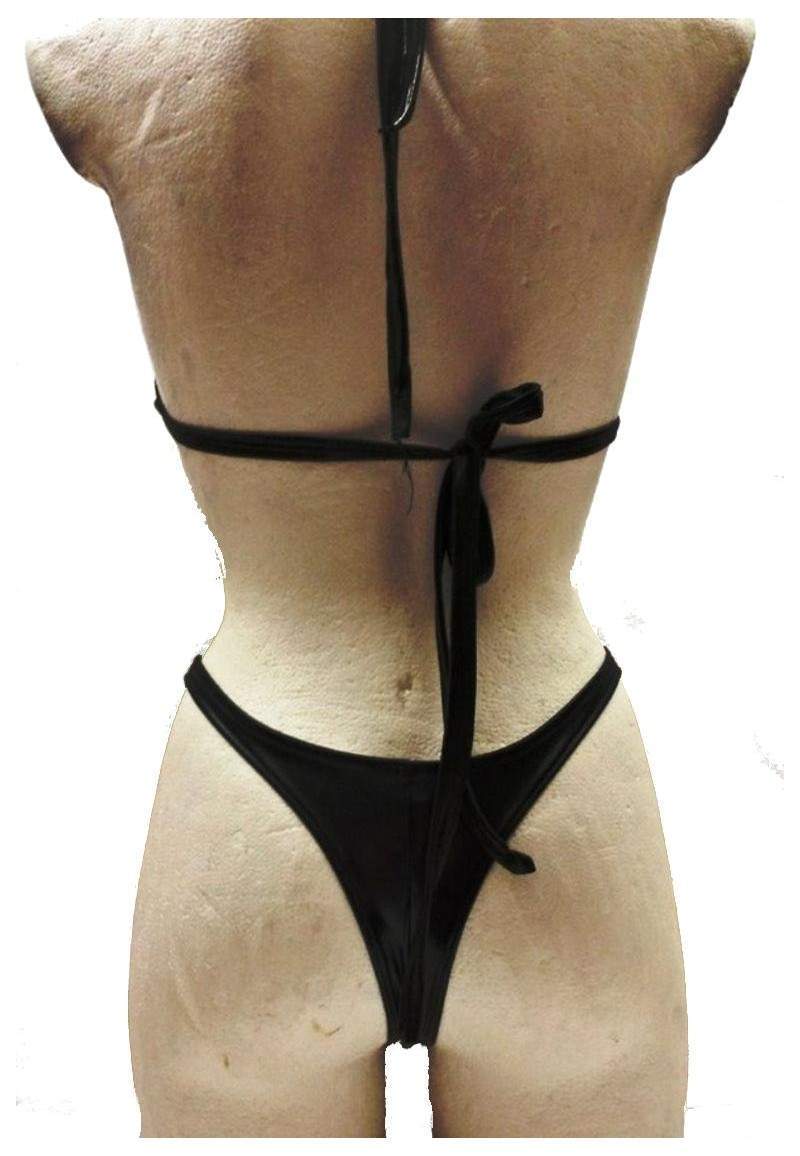 black halterneck string bikini made in Germany -