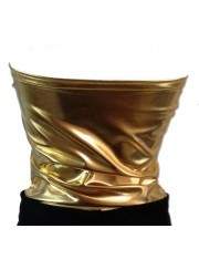 leather look golden bandeau top elastic german production F.Girth - 