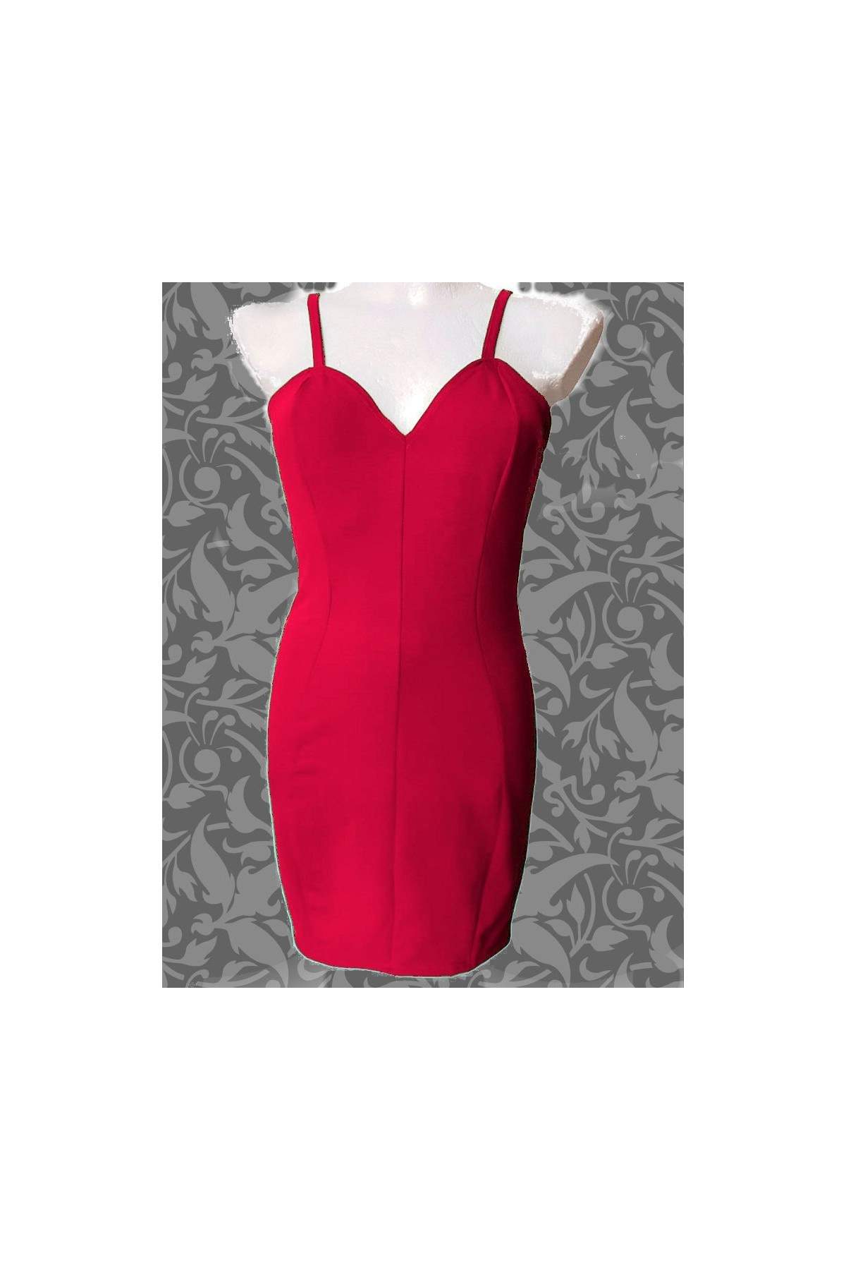 Red Stretch Cotton Strap Dress CockPart Dress Size 34 - 52 35,00 € - 