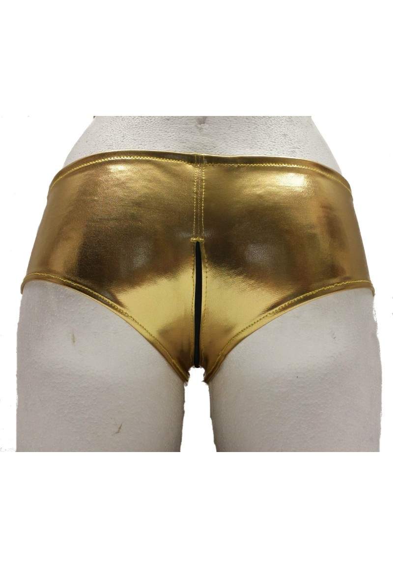 Ouvert Hotpants Gold mit Reißverschluss Jetzt Online Bestellen - 