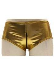 f.girth Gold Hotpants Ouvert with Zipper - 