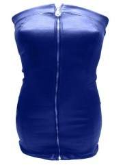 Designer leather dress blue size L - XXL (44 - 52) - 