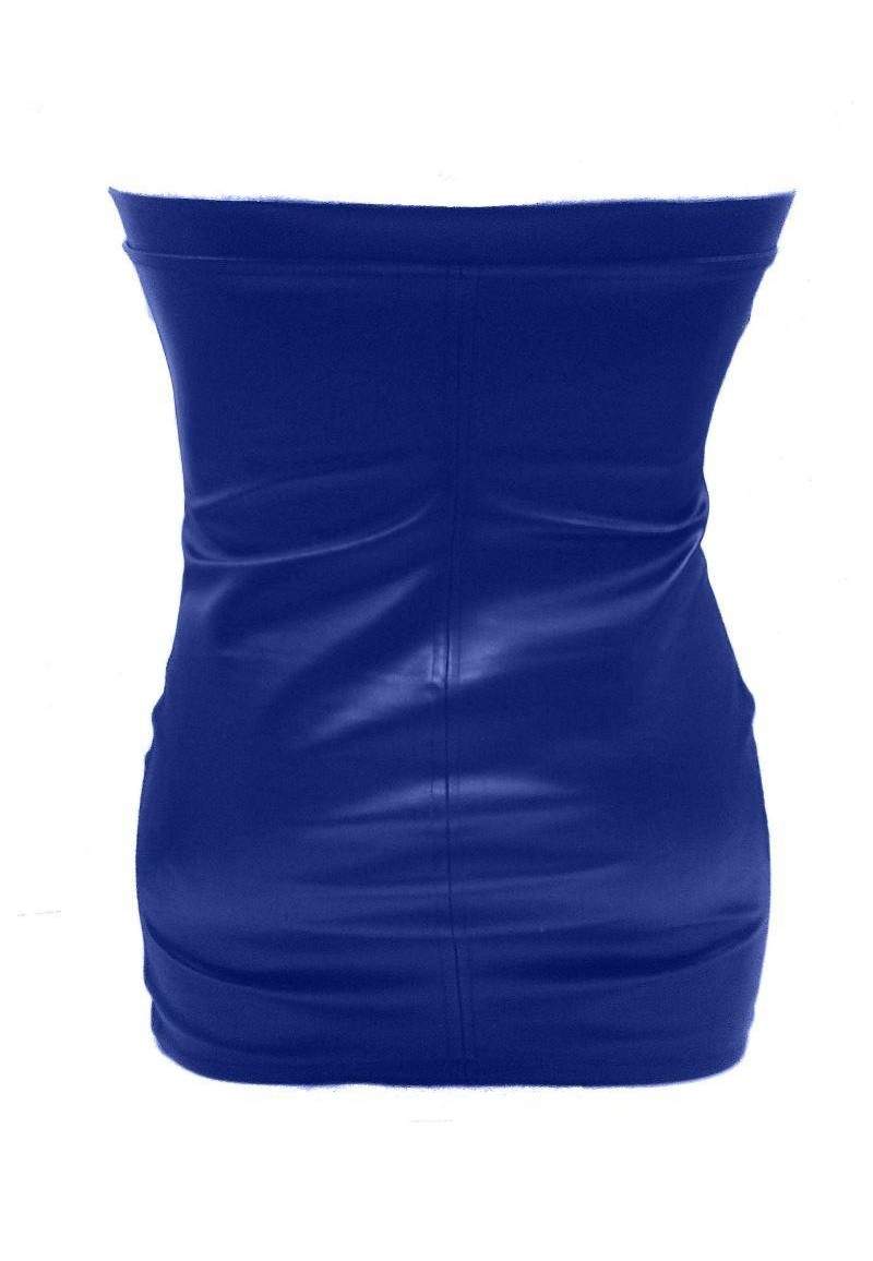 Leather dress blue oversize produced in Germany -