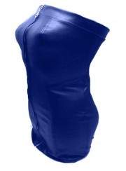 semana negra Ahorre 15% Vestido de cuero muy suave azul talla L - X... - 