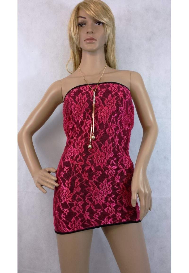 Pink lace dress produced in Germany -