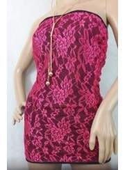 f.girth Pink Lace Dress - 