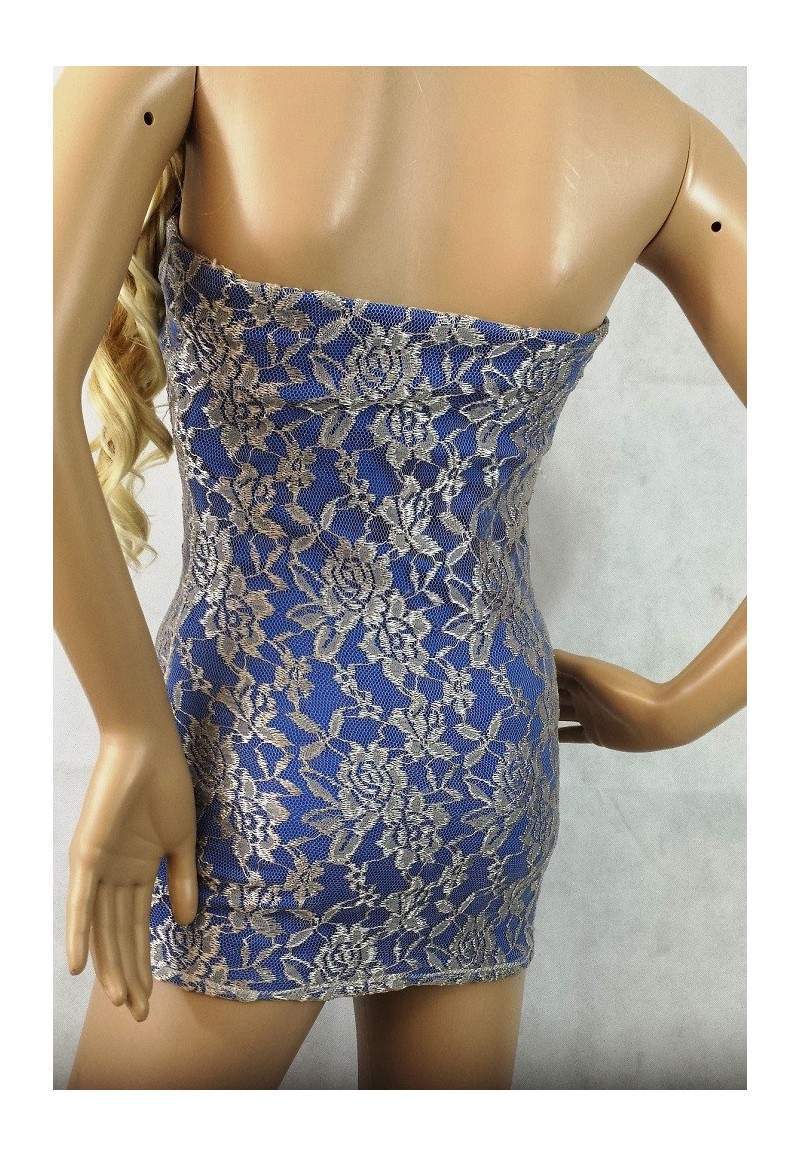 FGirth lace dress blue beige produced in Germany -