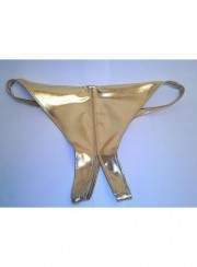 black week Save 15% Leather look TANGA gold Ouvert sizes 34 - 52 - 