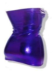Leder Optik Big Size Bandeau Kleid Lila Lederoptik - 