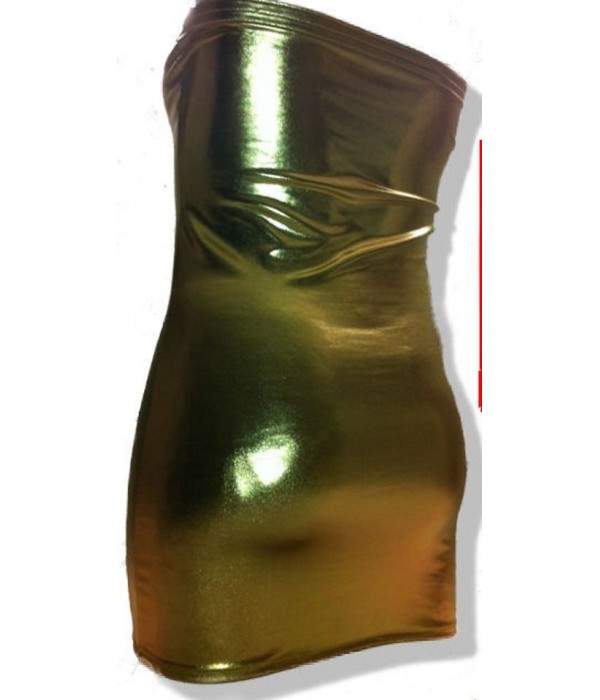Vestido Bandeau Exciting Leather Optics Gold Leather Optics Tallas ... - Jetzt noch mehr sparen