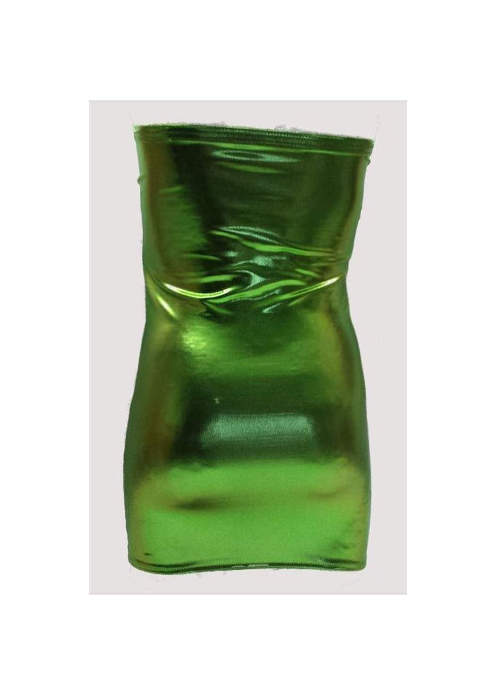 Cool Wetlook Gogo Bandeau Dress Green Sizes 44 - 52 to 75 cm Length... - 