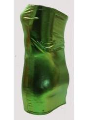 Save 15 percent on Cool Wetlook Gogo Bandeau Dress Green Sizes 44 -... - 