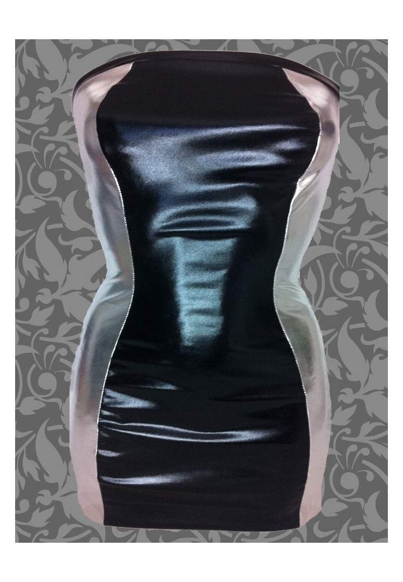 Large sizes BANDEAU dress black silver produced in Germany -