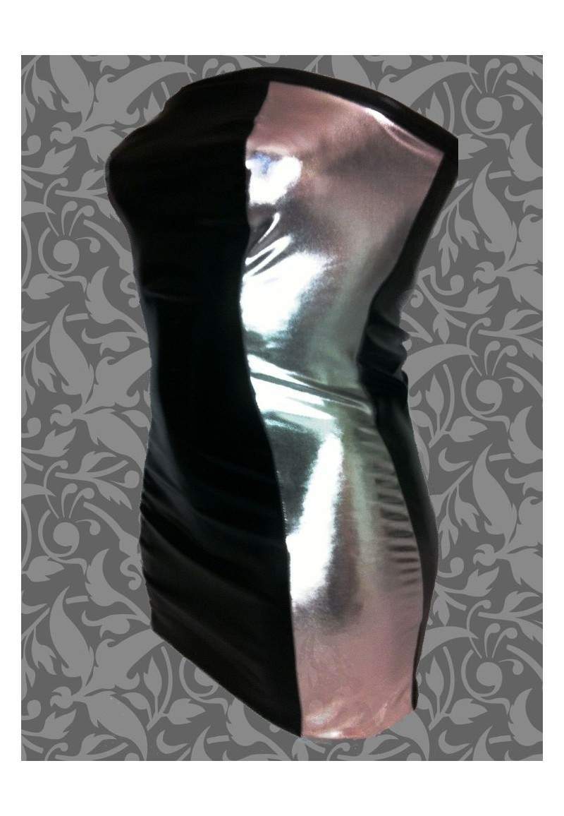 Large sizes BANDEAU dress black silver produced in Germany -