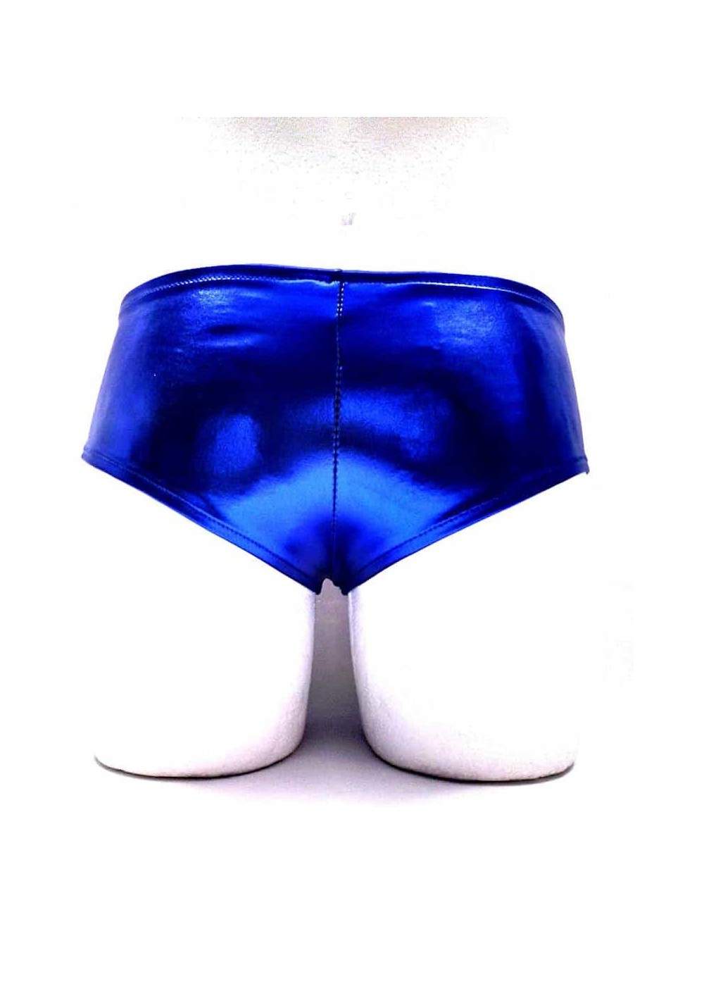 Pantalones de cuero ópticos azul metálico Tallas 34 - 42 - 