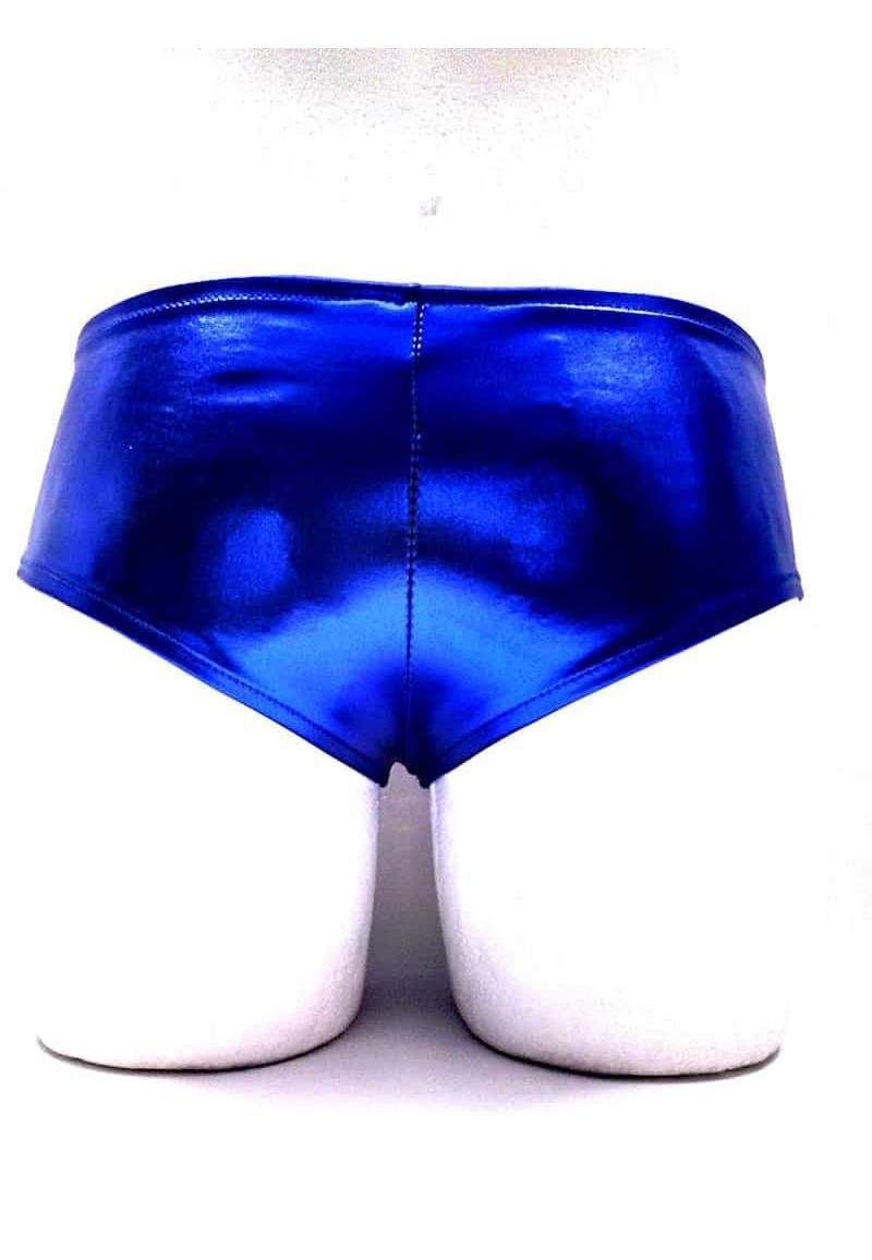 Hotpants blau Metallic in Deutschland produziert - 