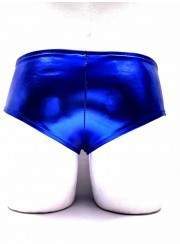 Leather-look hotpants blue metallic - Deutsche Produktion