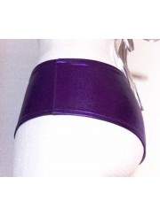 Leder-Optik Hotpants lila Metallic Größen 34 - 42 - 
