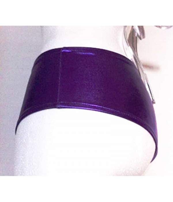 Pantalones cortos de cuero óptico púrpura metalizado Tallas 34 - 42